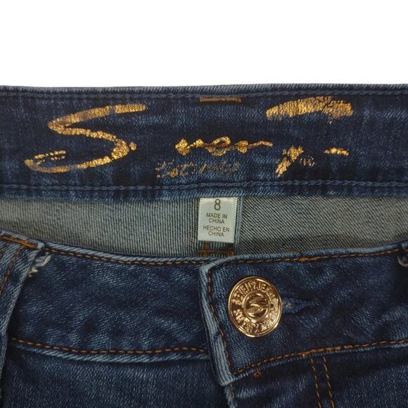 Seven 7 Women's 8 Weekend Short Jorts Jean Shorts 31x6.5 Stretch Denim - Picture 3 of 6